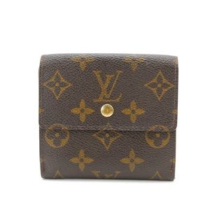 Louis Vuitton Monogram W Hook Fold Wallet M61652 Brown
